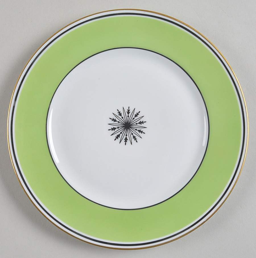 Directoire Green Salad Plate by Ceralene-1