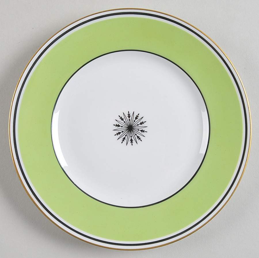 Directoire Green Bread & Butter Plate by Ceralene-1