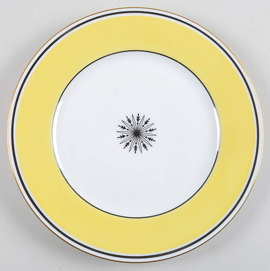 Directoire Yellow Salad Plate by Ceralene-1