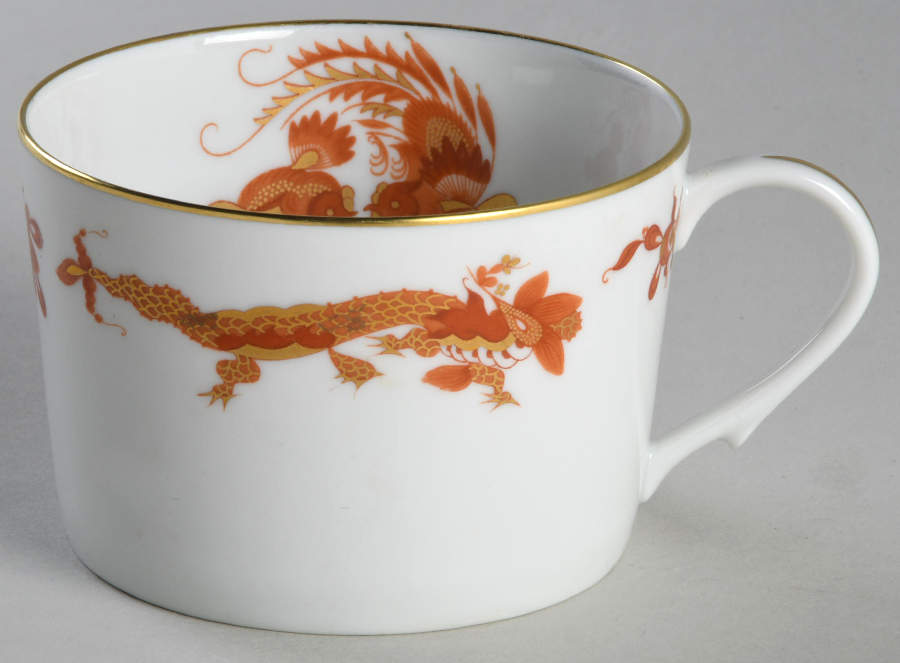 Dragon Red (White) Flat Cup by Ceralene-1