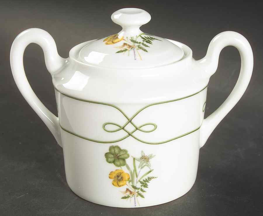 Edelweiss Sugar Bowl & Lid by Ceralene-1