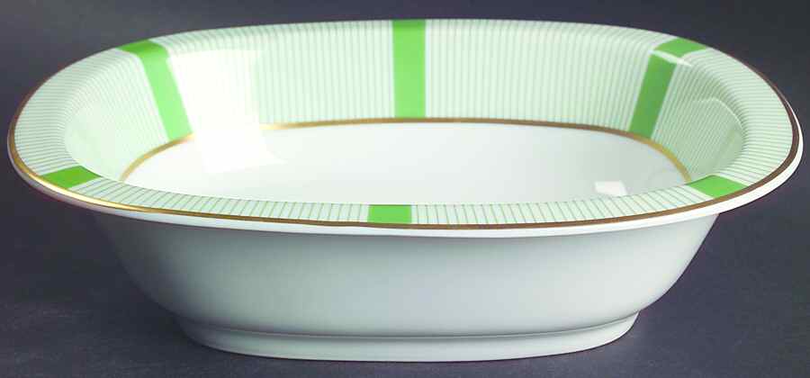 Emeraud 9" Oval Vegetable Bowl by Ceralene-1