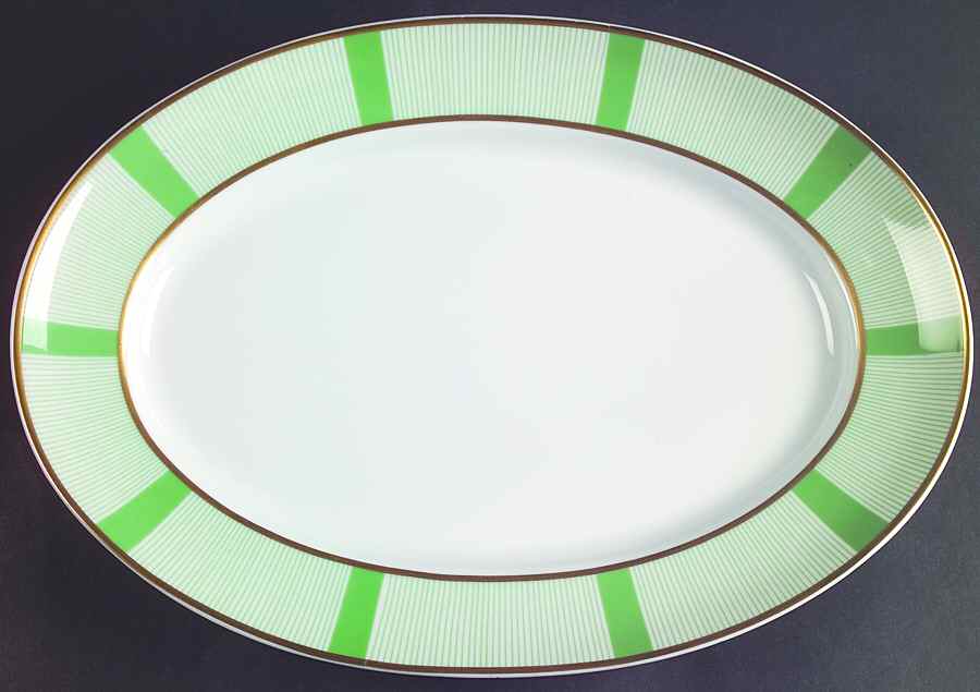 Emeraud 14" Oval Serving Platter by Ceralene-1