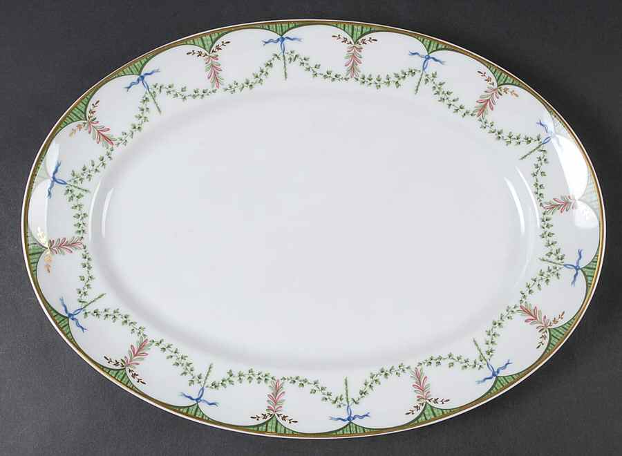 Festivites 14" Oval Serving Platter by Ceralene-1