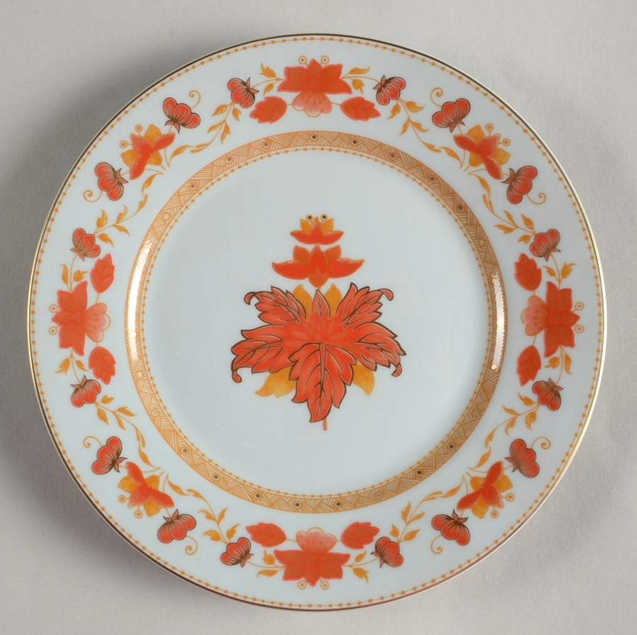Fleur Chinoise Celadon Salad Plate by Ceralene-1