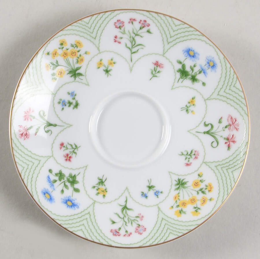 Fleurs D' Ete Saucer for Demitasse Cup by Ceralene-1