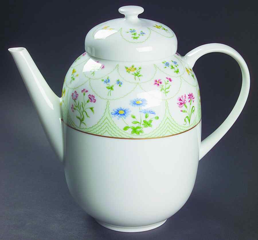 Fleurs D' Ete Coffee Pot & Lid by Ceralene-1