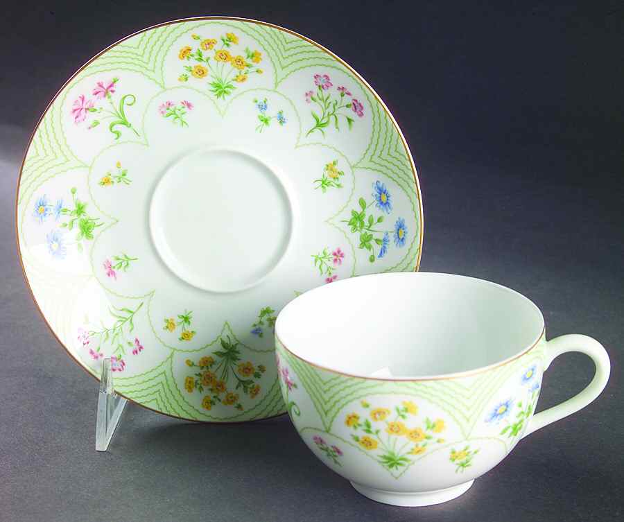 Fleurs D' Ete Oversized Cup & Saucer Set by Ceralene-1