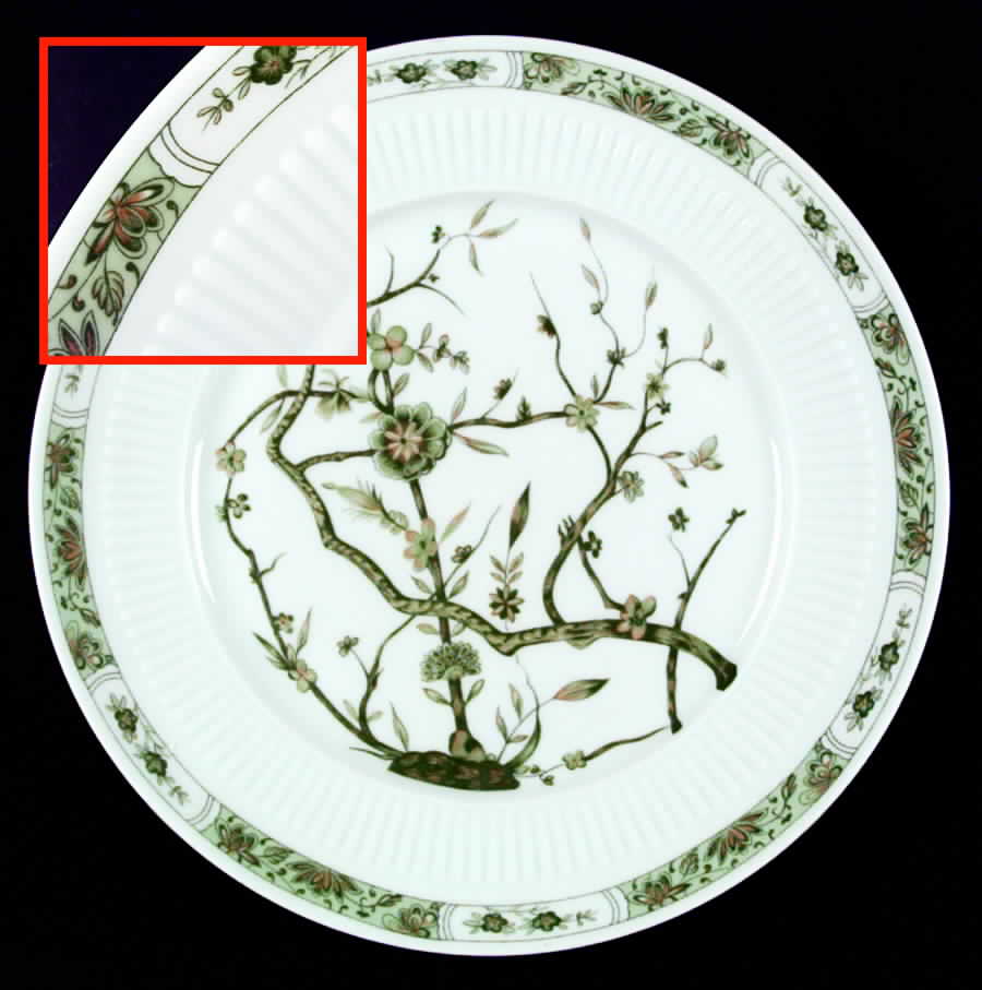 Fleur De Jade Green Dinner Plate by Ceralene-1