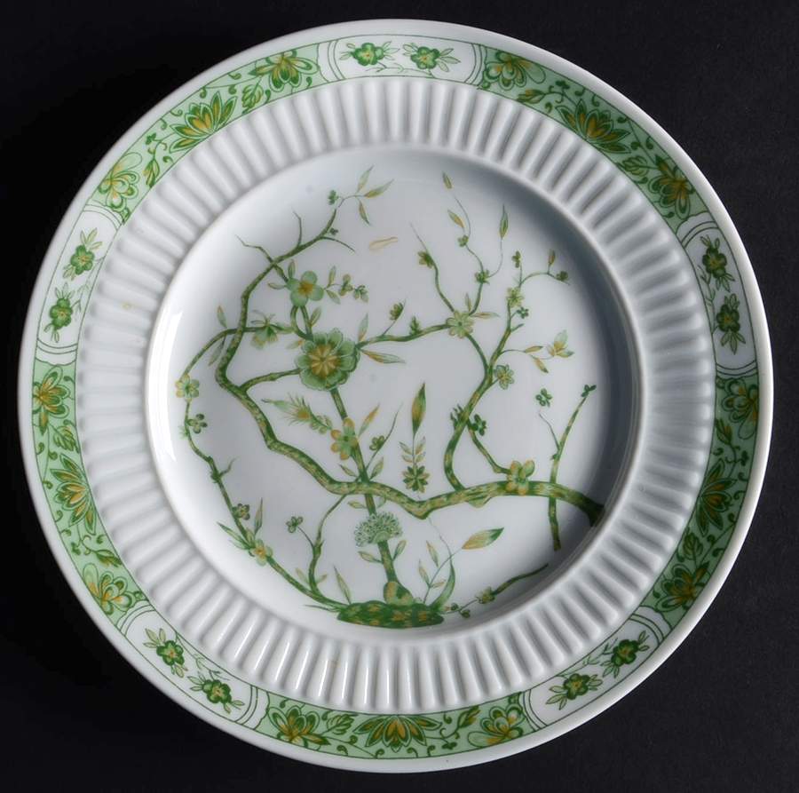 Fleur De Jade Green Bread & Butter Plate by Ceralene-1