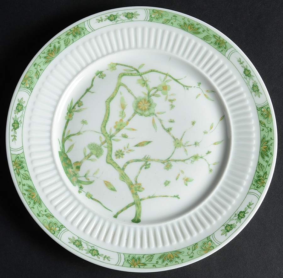 Fleur De Jade Green Salad Plate by Ceralene-1