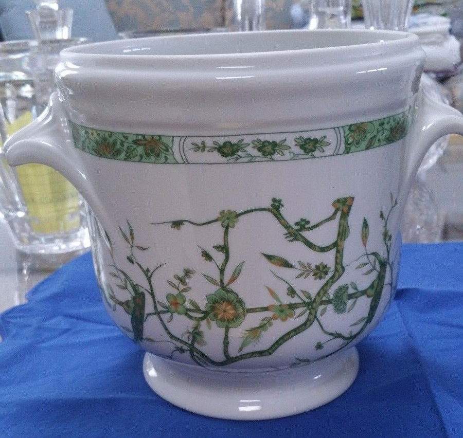 Fleur De Jade Green 7" Cachepot by Ceralene-1