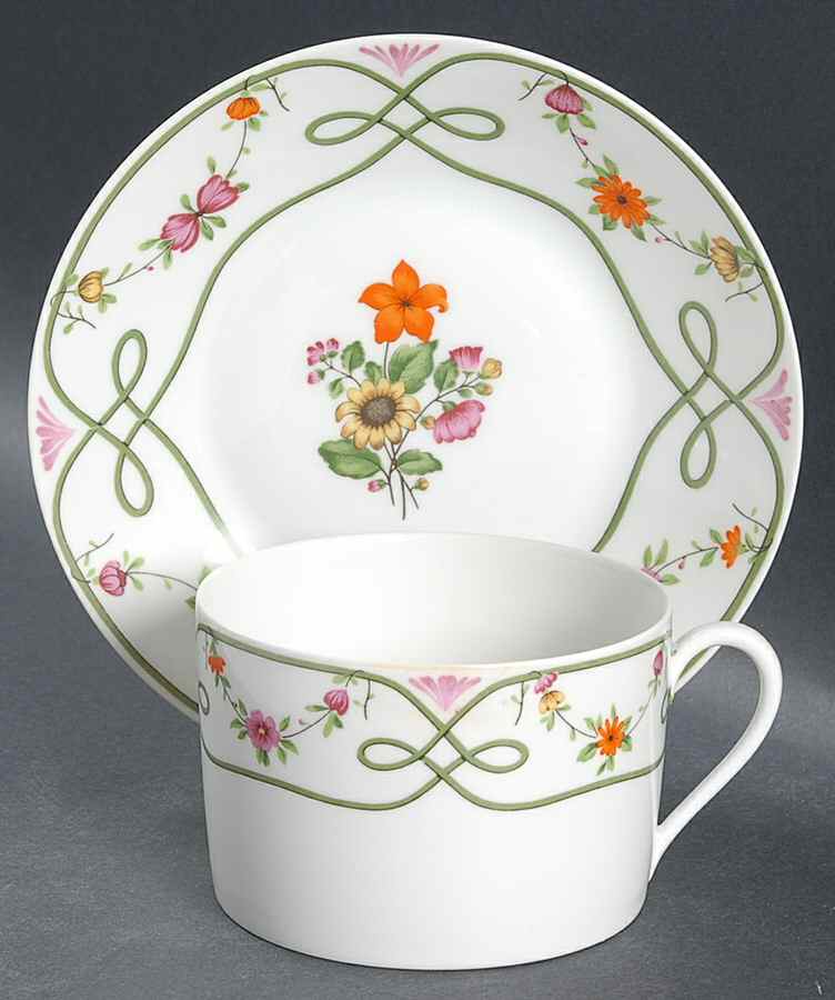 Guirlandes Oversized Cup & Saucer Set by Ceralene-1