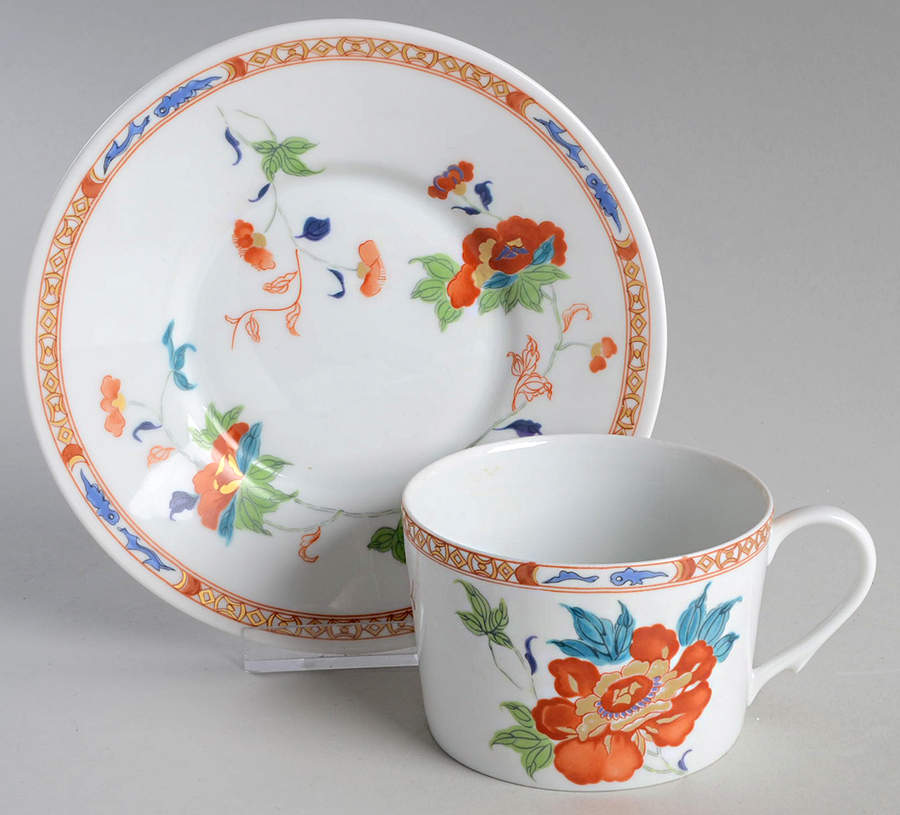 Hokusai  Flat Cup & Saucer Set by Ceralene-1