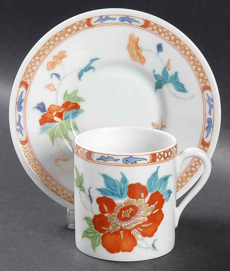 Hokusai  Flat Demitasse Cup & Saucer Set by Ceralene-1