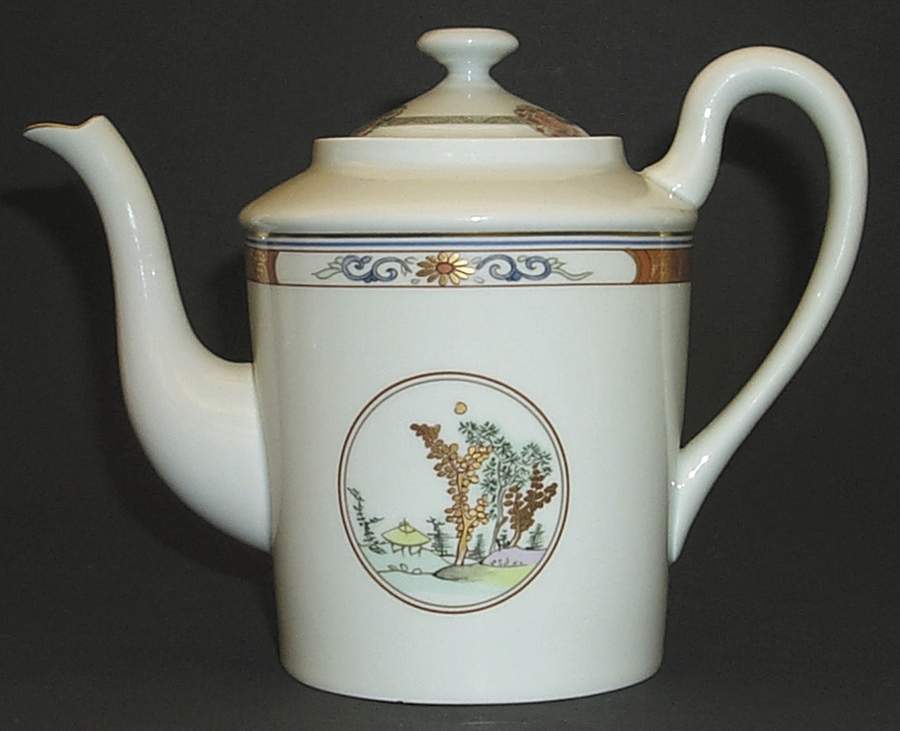 Houqua (Celadon Background) Coffee Pot & Lid by Ceralene-1