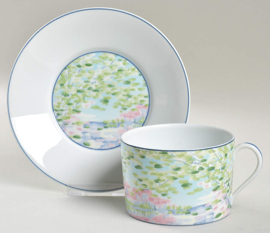Impressions Breakfast Cup & Saucer Set by Ceralene-1