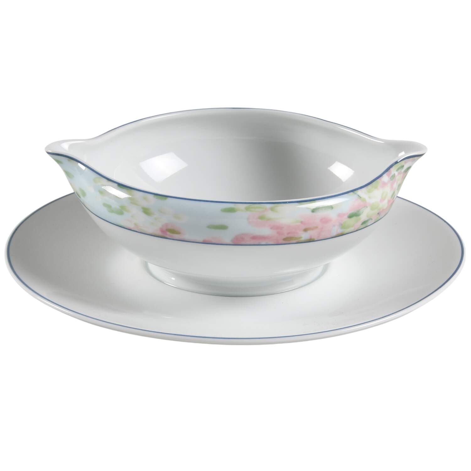 Impressions Gravy Boat with Attached Underplate by Ceralene-1