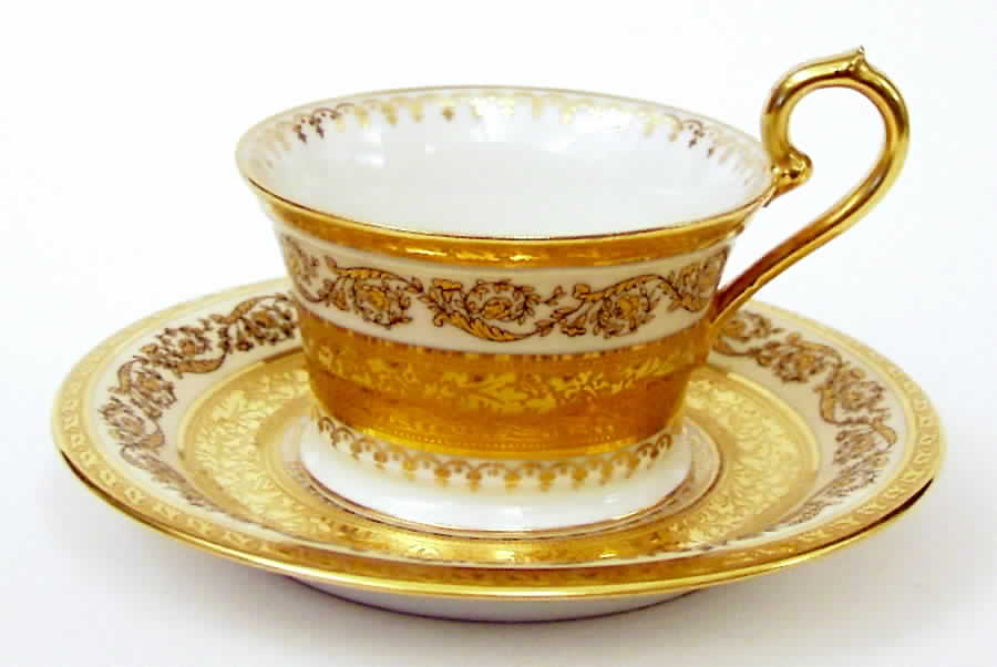 Imperiale Flat Cup & Saucer Set by Ceralene-1