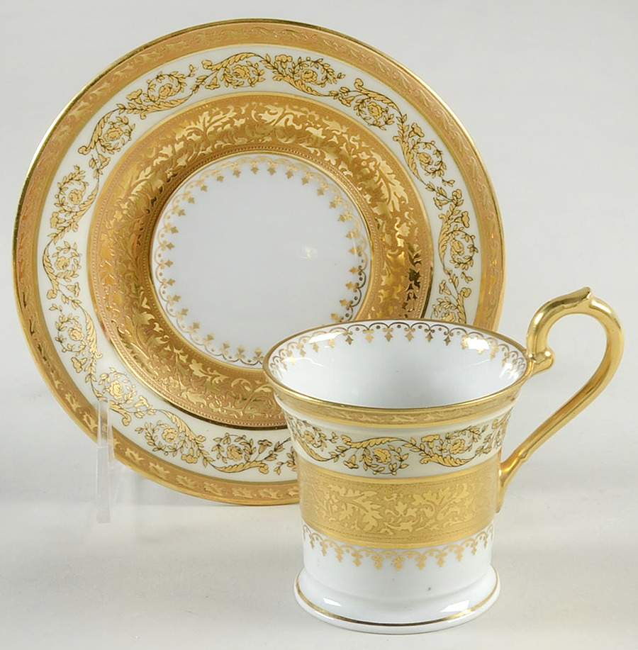 Imperiale Flat Demitasse Cup & Saucer Set by Ceralene-1