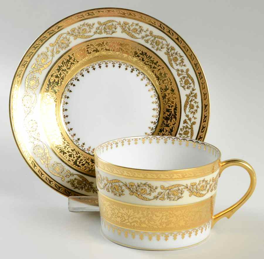 Imperiale Flat Cup & Saucer Set by Ceralene-1