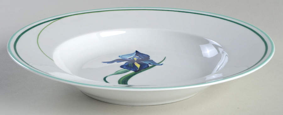 Iris Large Rim Soup Bowl by Ceralene-1