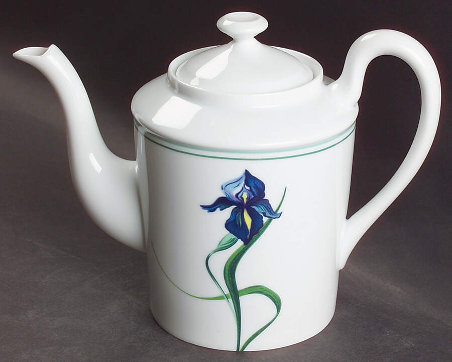 Iris Coffee Pot & Lid by Ceralene-1