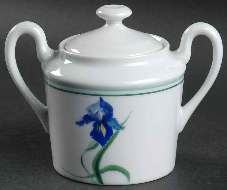 Iris Sugar Bowl & Lid by Ceralene-1