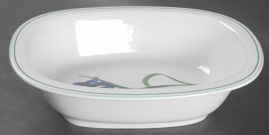 Iris 9" Oval Vegetable Bowl by Ceralene-1