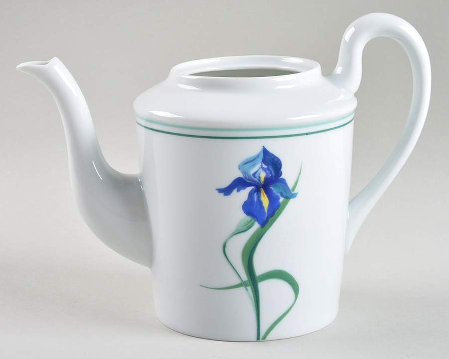 Iris Coffee Pot No Lid by Ceralene-1