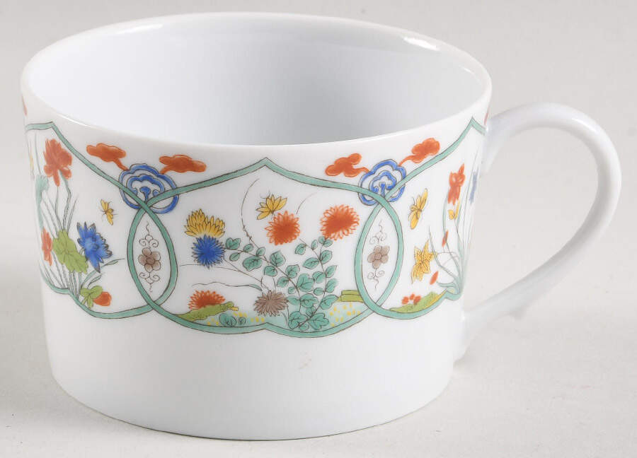 Jardin Chinois  (White Background) Flat Cup by Ceralene-1