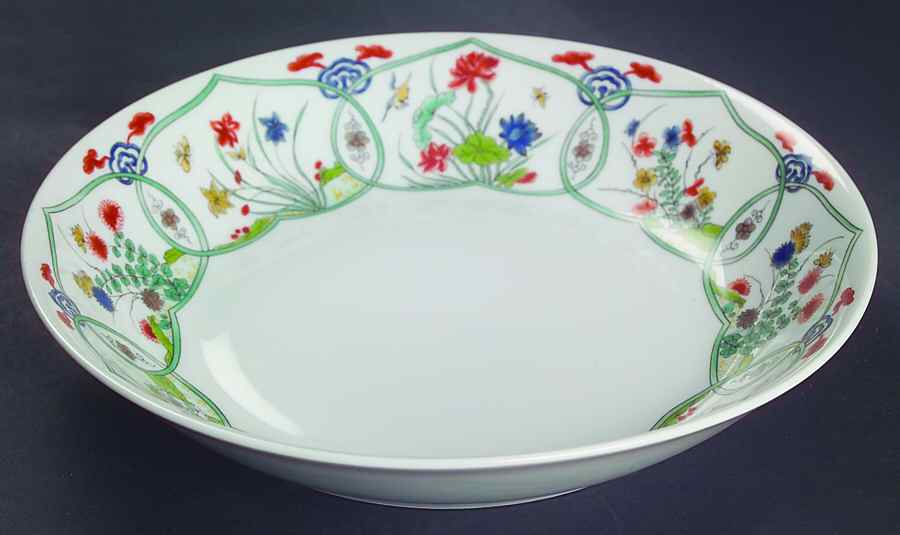 Jardin Chinois  (White Background) Coupe Soup Bowl by Ceralene-1