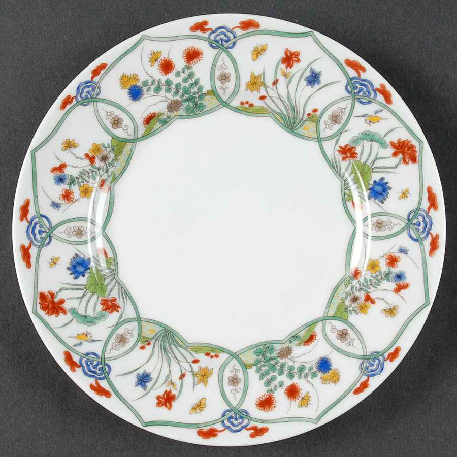Jardin Chinois  (White Background) Bread & Butter Plate by Ceralene-1