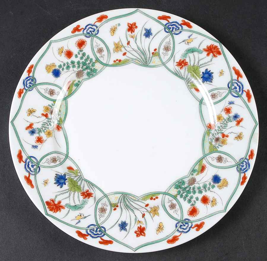 Jardin Chinois  (White Background) Luncheon Plate by Ceralene-1