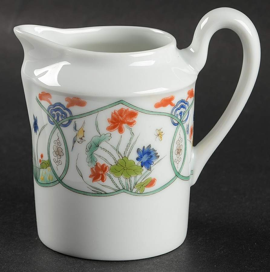 Jardin Chinois  (White Background) Creamer by Ceralene-1