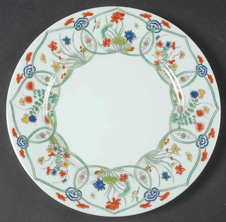 Jardin Chinois (Celadon Background) Salad Plate by Ceralene-1
