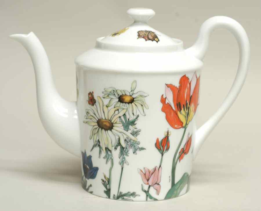 Jardin De Fleurs Coffee Pot & Lid by Ceralene-1