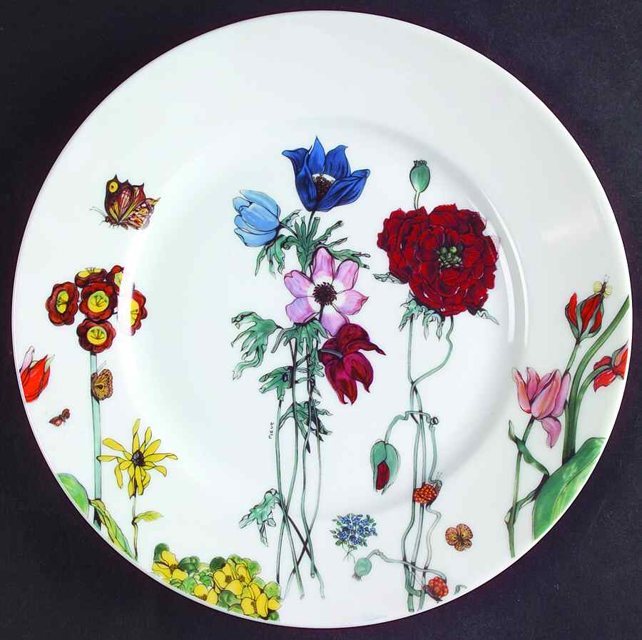 Jardin De Fleurs Dessert Luncheon Plate by Ceralene-1