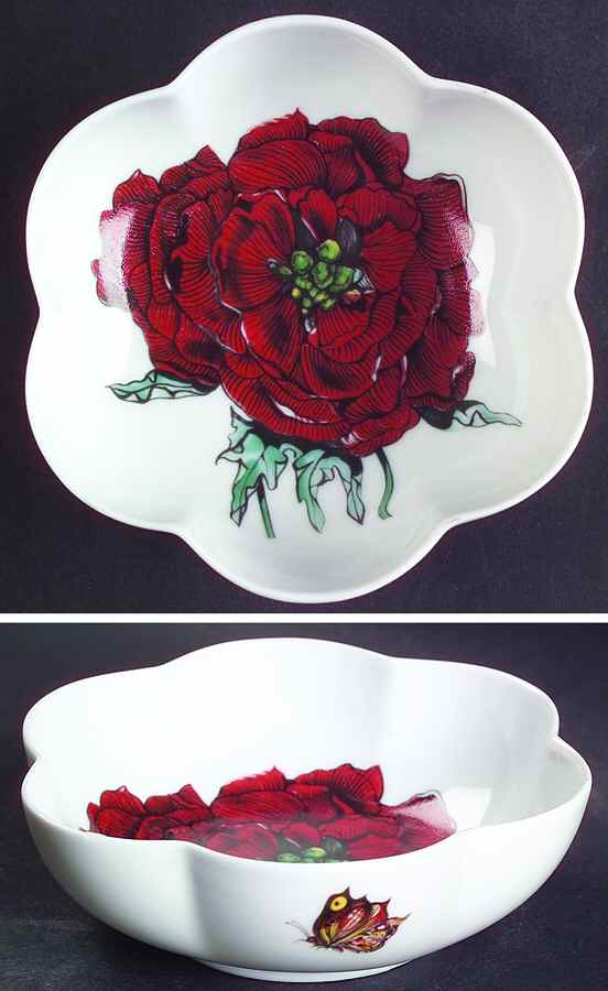 Jardin De Fleurs 5" Melon Bowl by Ceralene-1