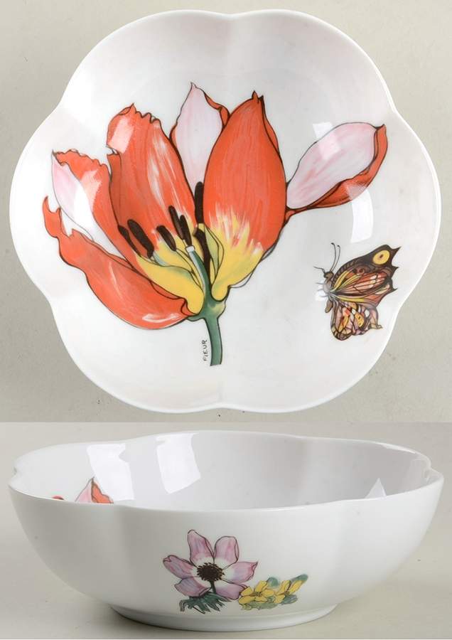 Jardin De Fleurs 6" Melon Bowl by Ceralene-1