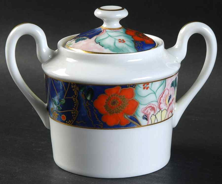 Jardin De Printemps Sugar Bowl & Lid by Ceralene-1