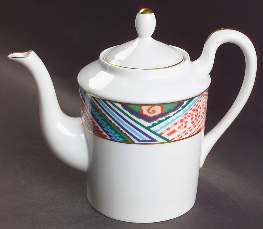 Kashmir Coffee Pot & Lid by Ceralene-1