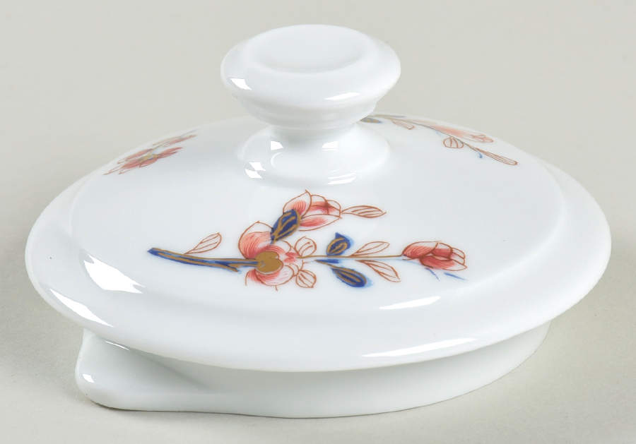 Koutani (White Background) Lid for Teapot by Ceralene-1