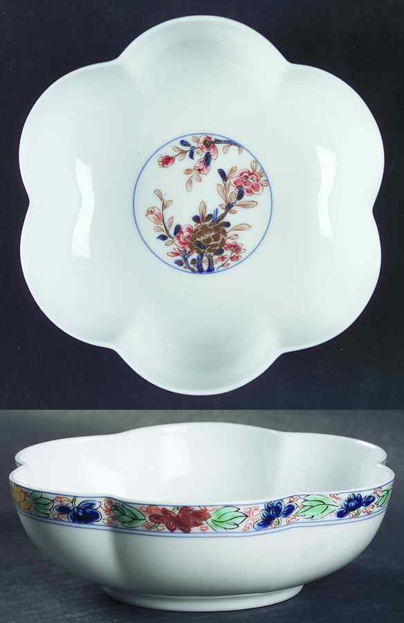 Koutani (White Background) Medium Melon Bowl by Ceralene-1