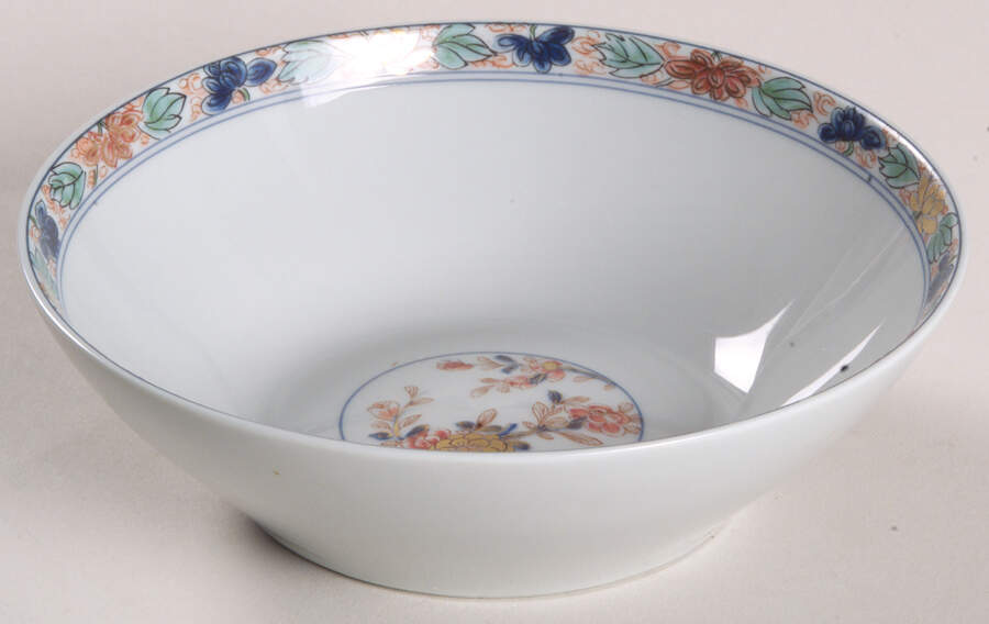 Koutani (Celadon Background) Fruit/Dessert (Sauce) Bowl by Ceralene-1
