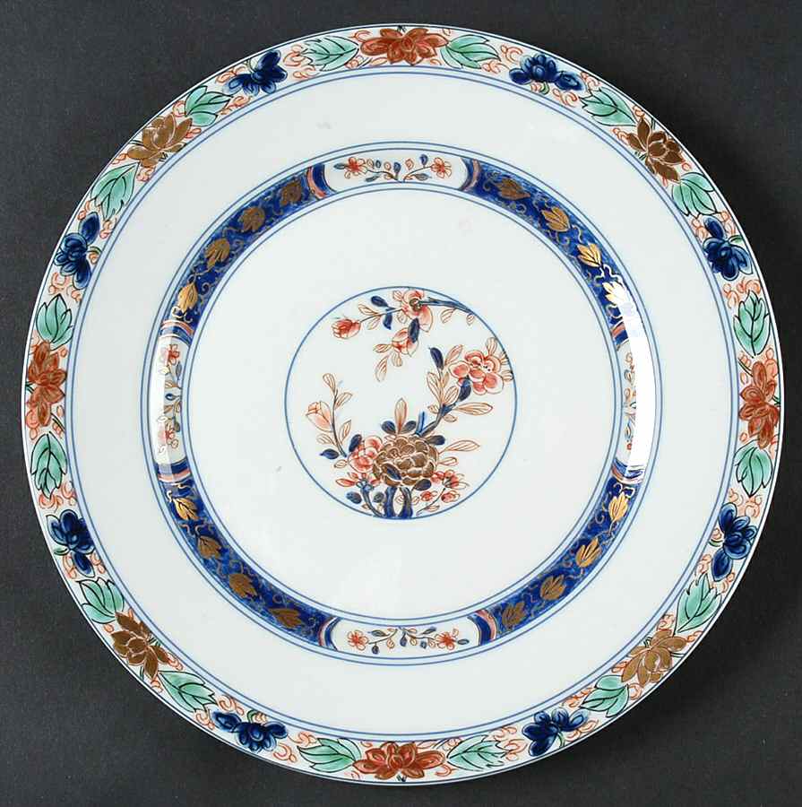 Koutani (Celadon Background) Salad Plate by Ceralene-1