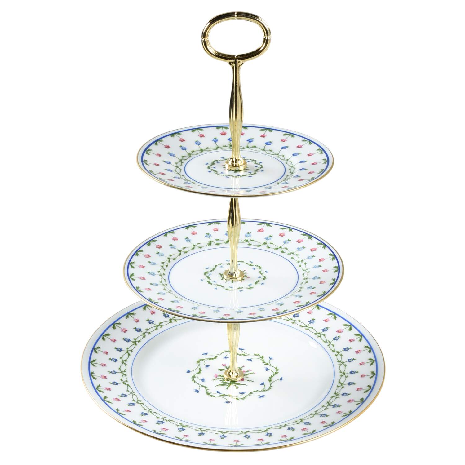 La Fayette 13 7/8"-14 1/4" 3-Tiered Serving Tray(DP,SP,BB) HC by Ceralene-1
