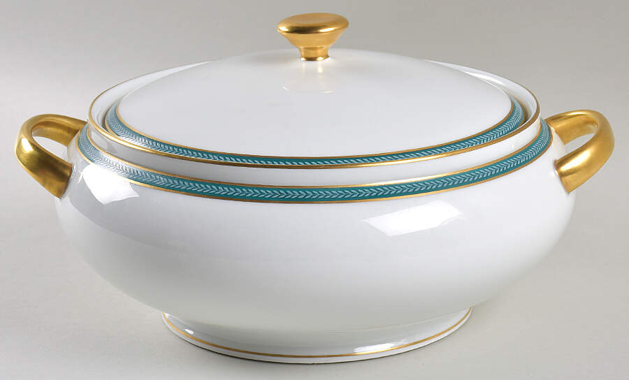 Laurier Blue Tureen &  Lid by Ceralene-1