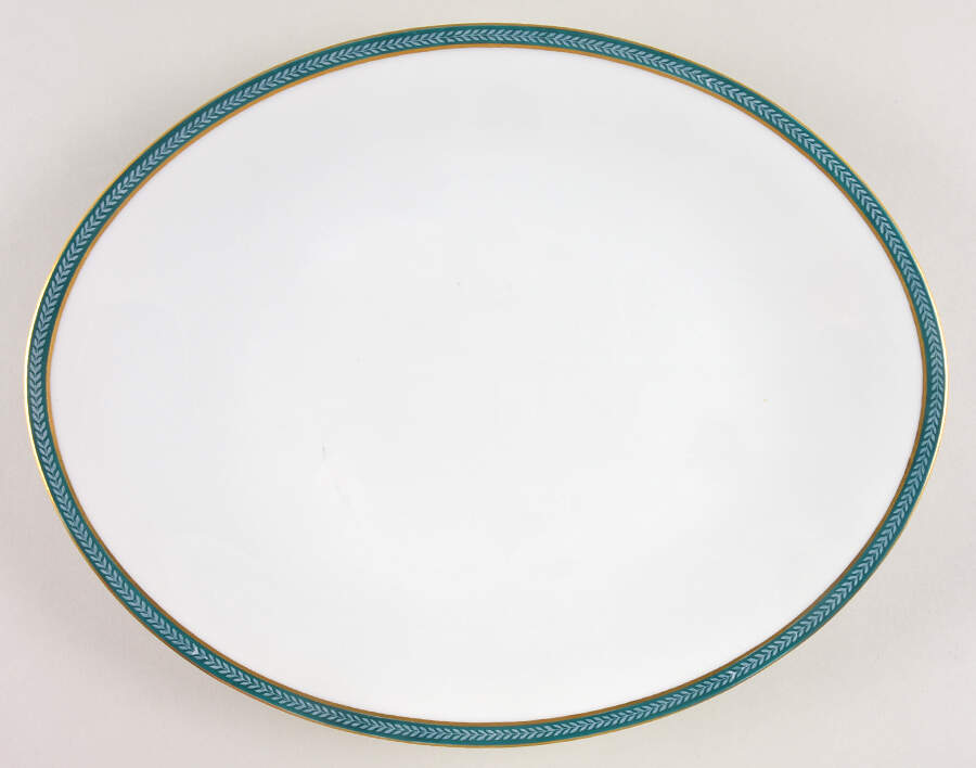 Laurier Blue 12" Oval Serving Platter by Ceralene-1