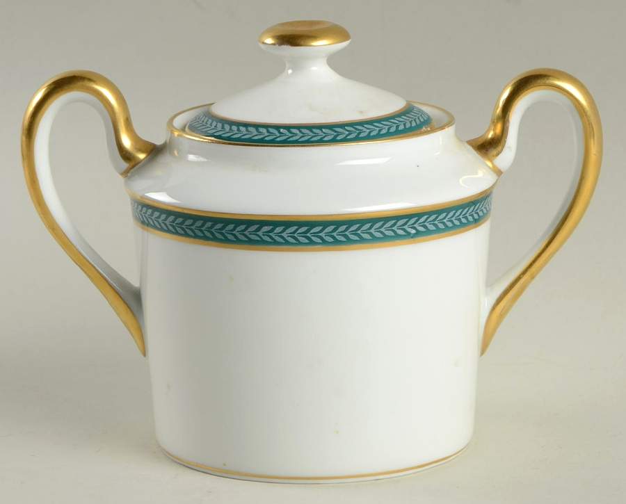 Laurier Blue Sugar Bowl & Lid by Ceralene-1